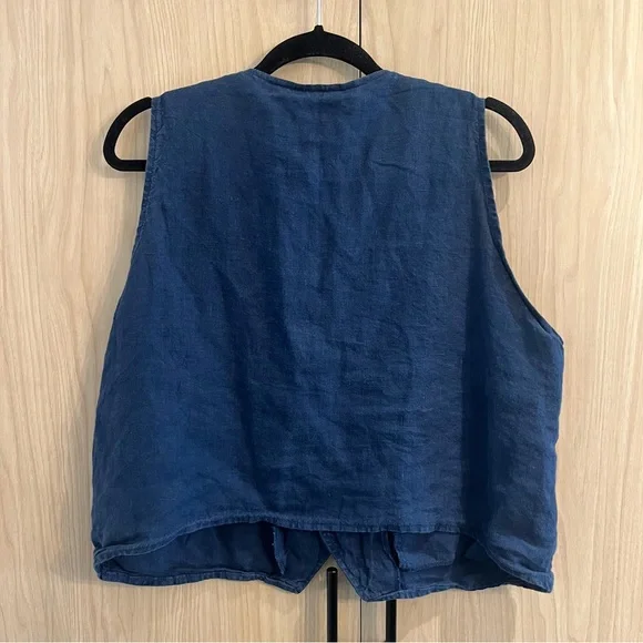 SOLD DO NOT BUY - FLAX LINEN VEST - Picture 2 of 3
